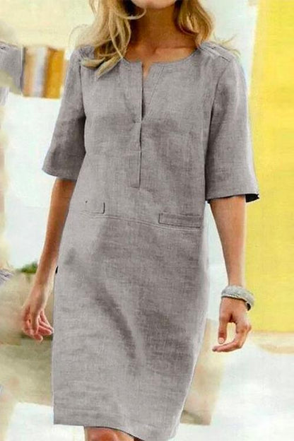 LP straight MW | linen and cotton with half sleeves