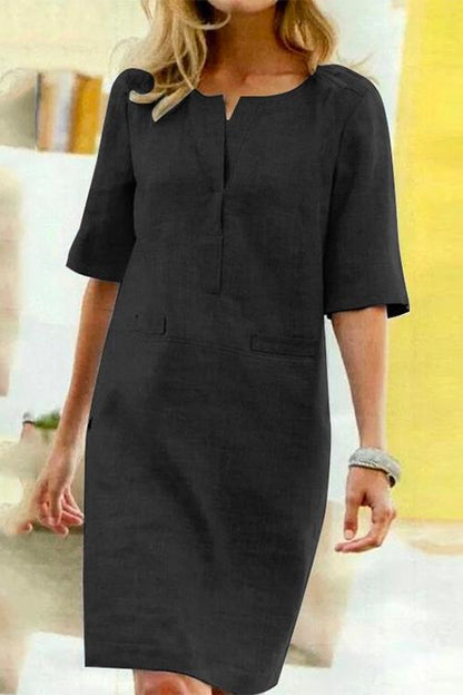 LP straight MW | linen and cotton with half sleeves