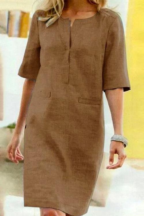 LP straight MW | linen and cotton with half sleeves