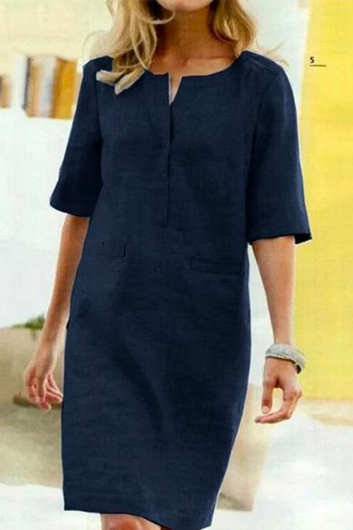 LP straight MW | linen and cotton with half sleeves