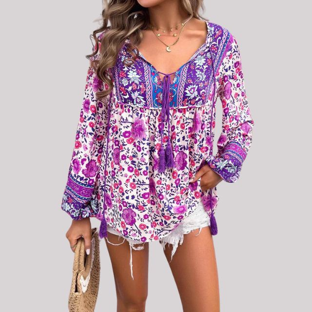 ByJules - Bohemian paisley blouse