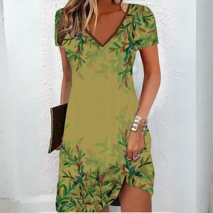 LP | Women's dress with leaf print