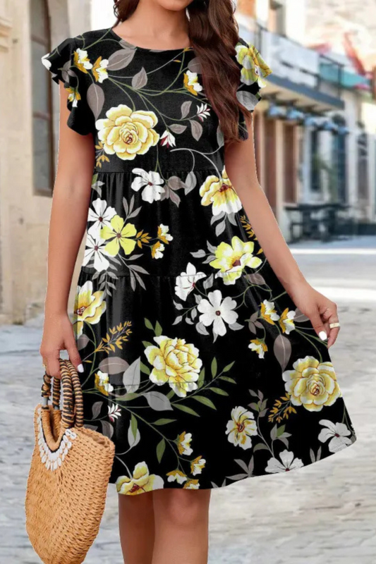 Vivienne |  Ruffle Sleeve Dress for Summer