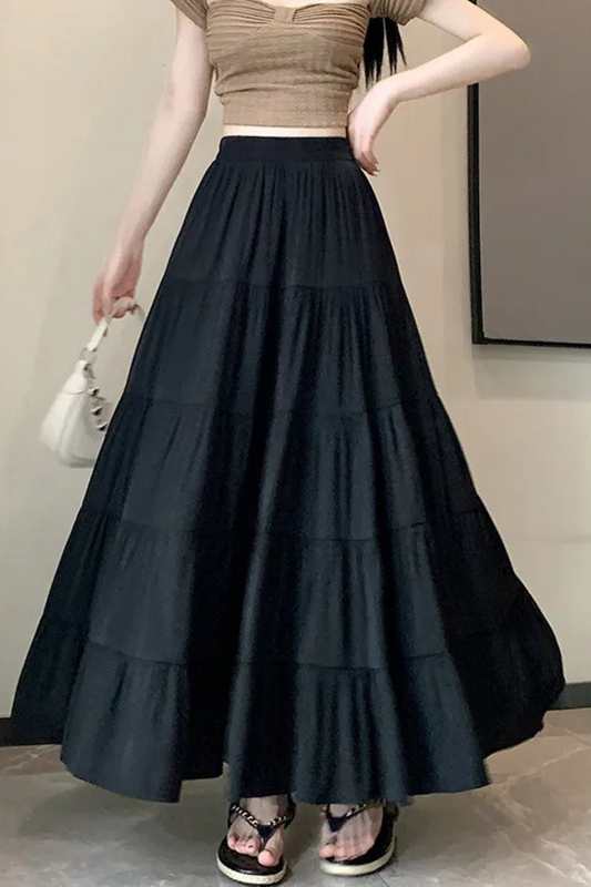 Vivienne | High Waist Design Sense A- Line Skirt