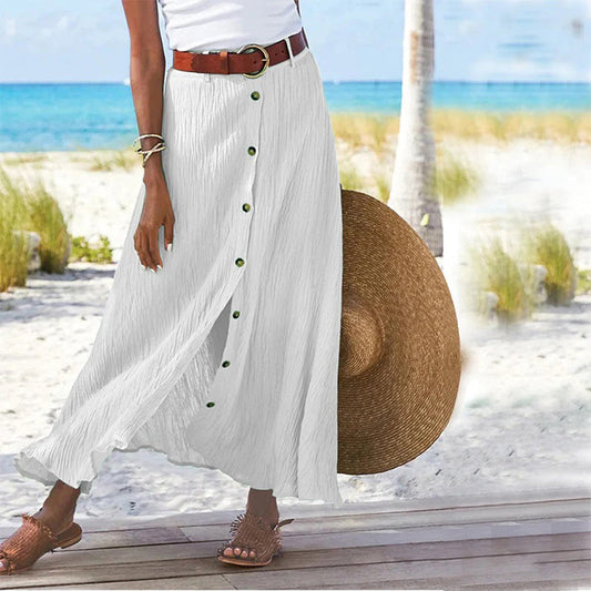 LEXIE - Long buttoned skirt