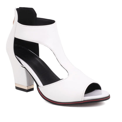 LP | Leather orthopedic sandals with heels