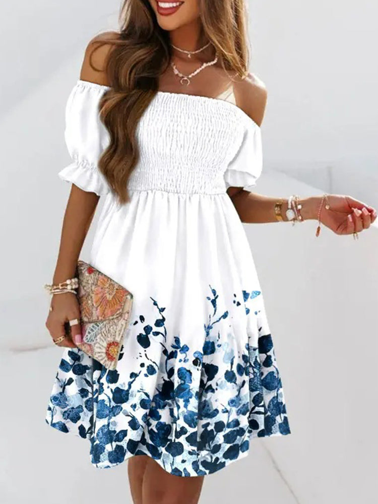 "Yanna" Fashionable shoulder dress