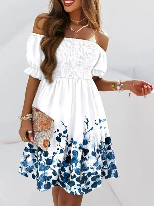 "Yanna" Fashionable shoulder dress