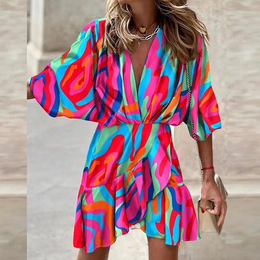 "Monika" Colorful beach dress