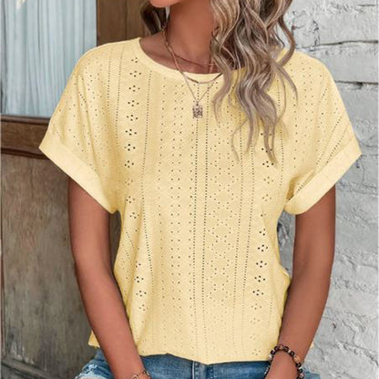 Gail - Short-sleeved top for women - Simple and elegant