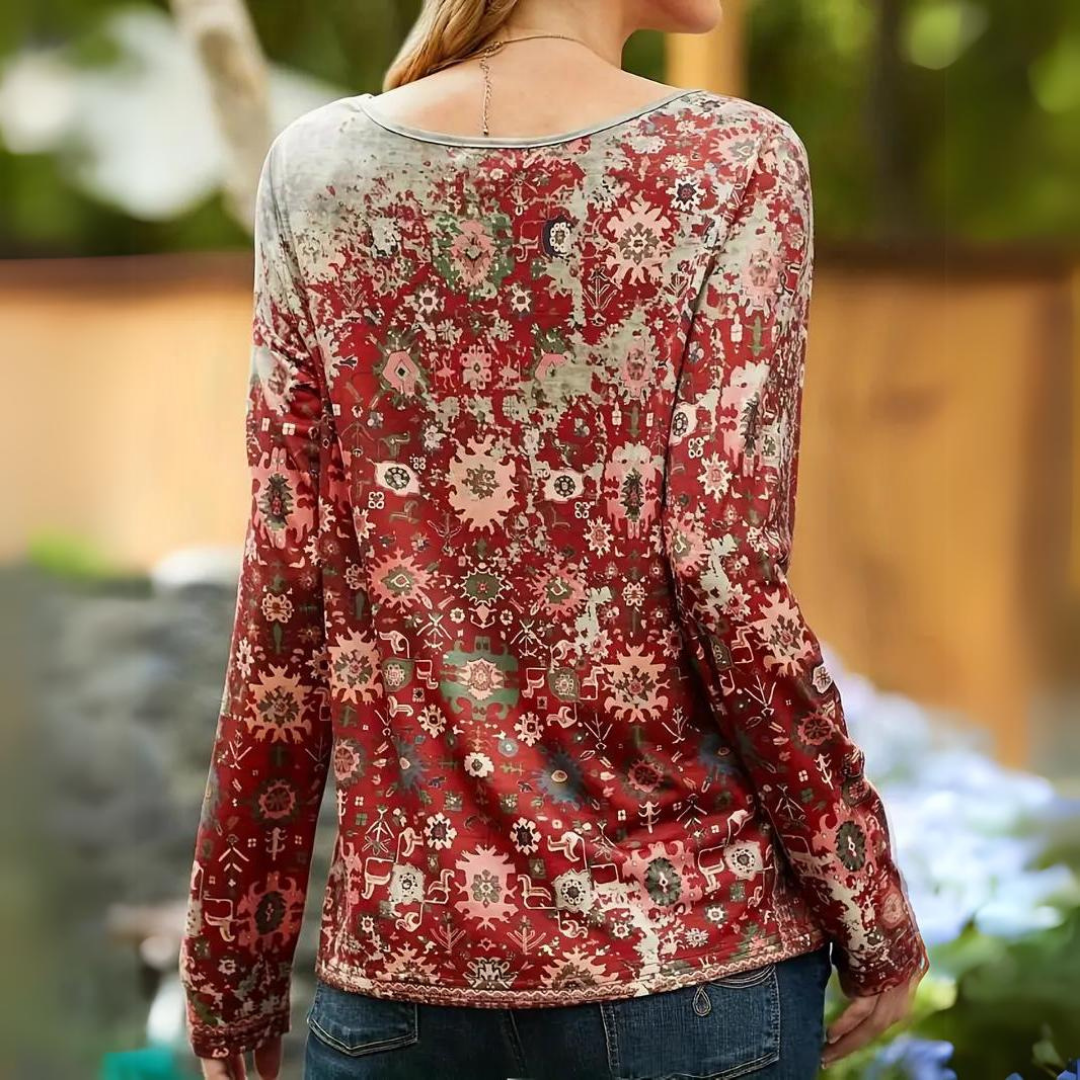 Carmen - Casual print top for women