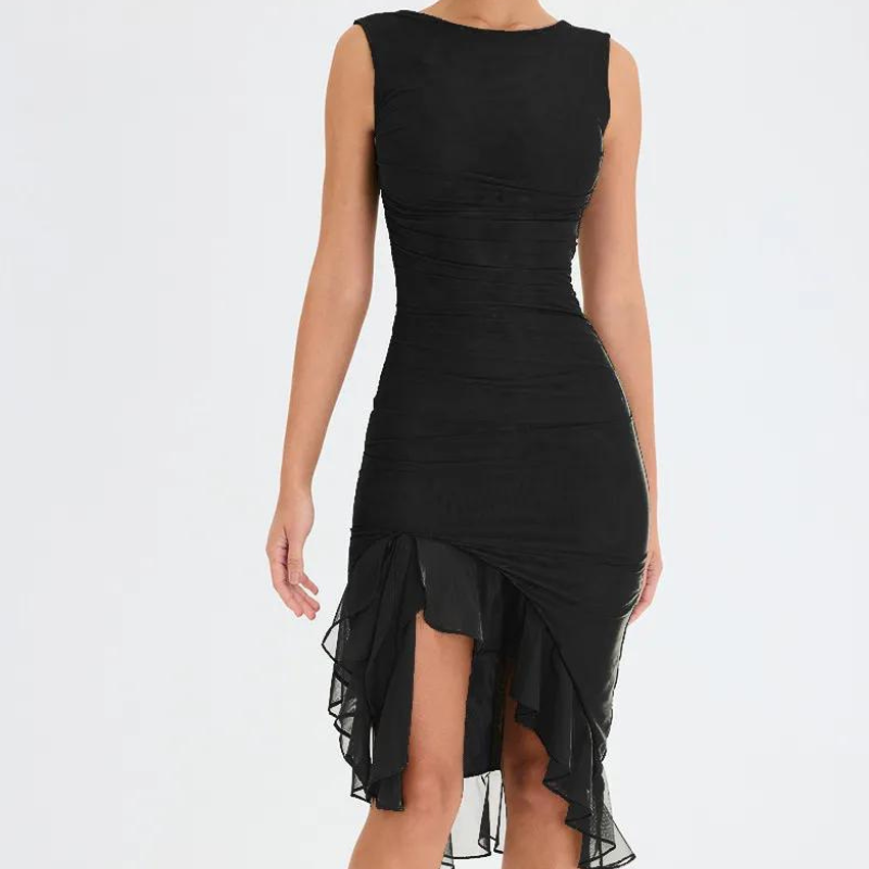 LP | Midi dress with ruffles