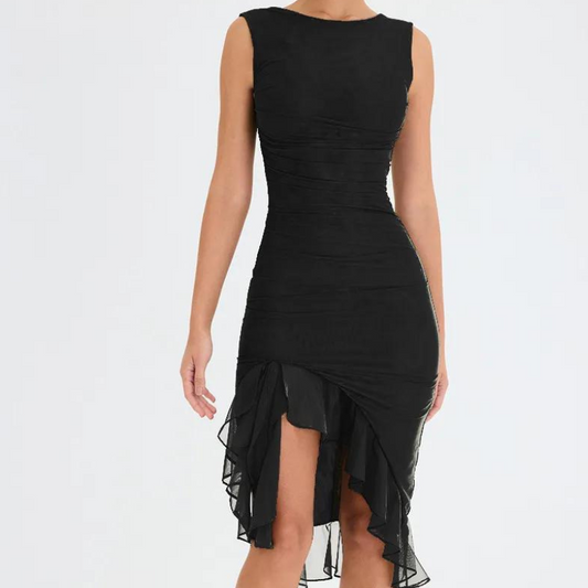 LP | Midi dress with ruffles