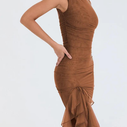 LP | Midi dress with ruffles