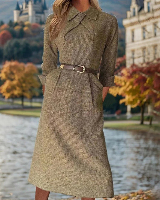 LP | Elegant - cotton blend, midi length, long sleeves - perfect for spring and fall