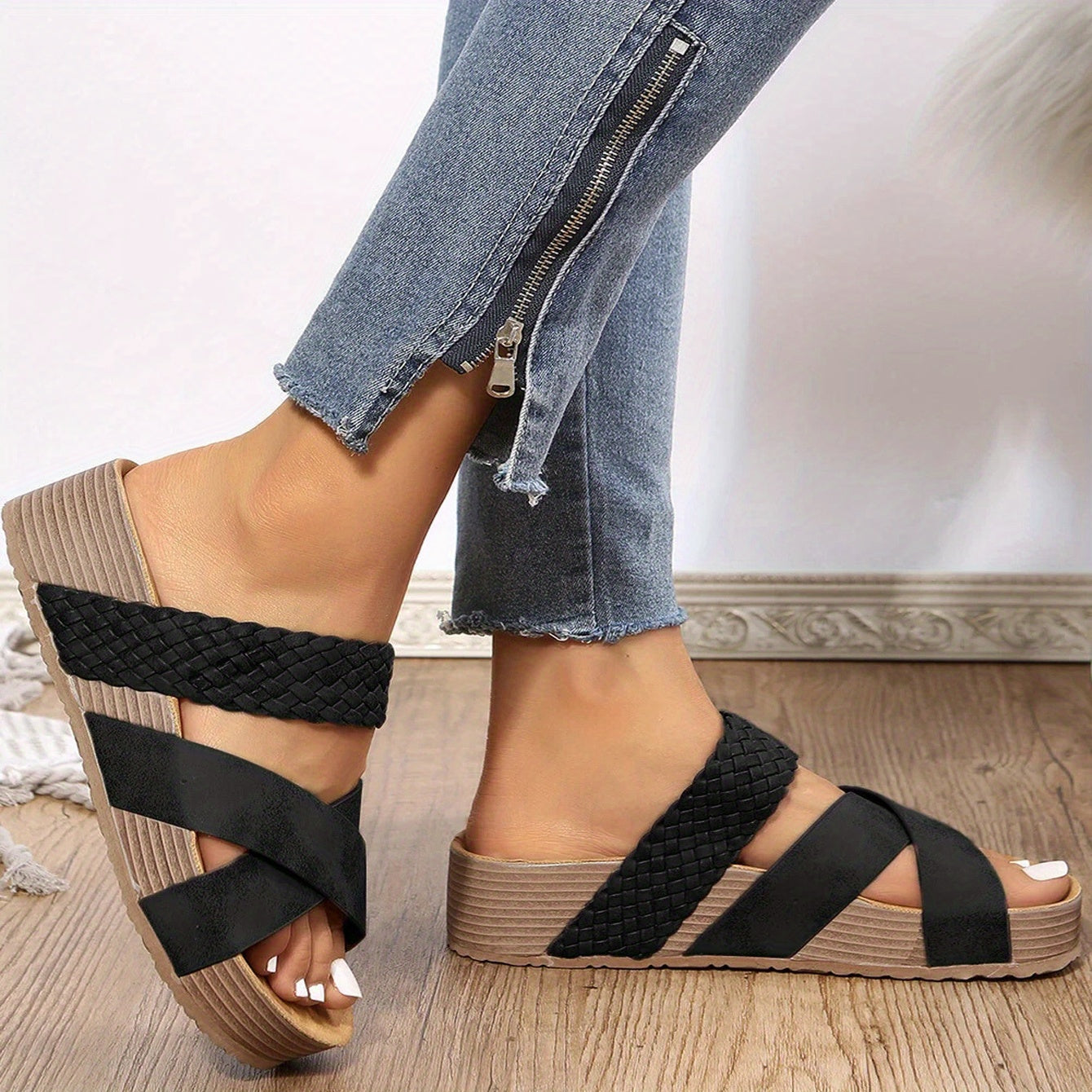Hannah | Woven Sandals - Effortless modern look