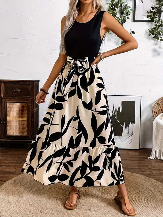 LP | black sleeveless top, maxi dress, skirt