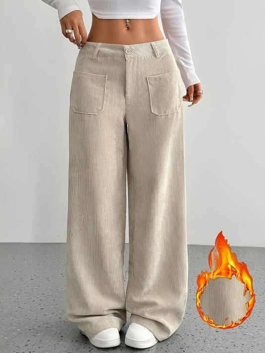 Gizelle | Casual corduroy wide-leg pants