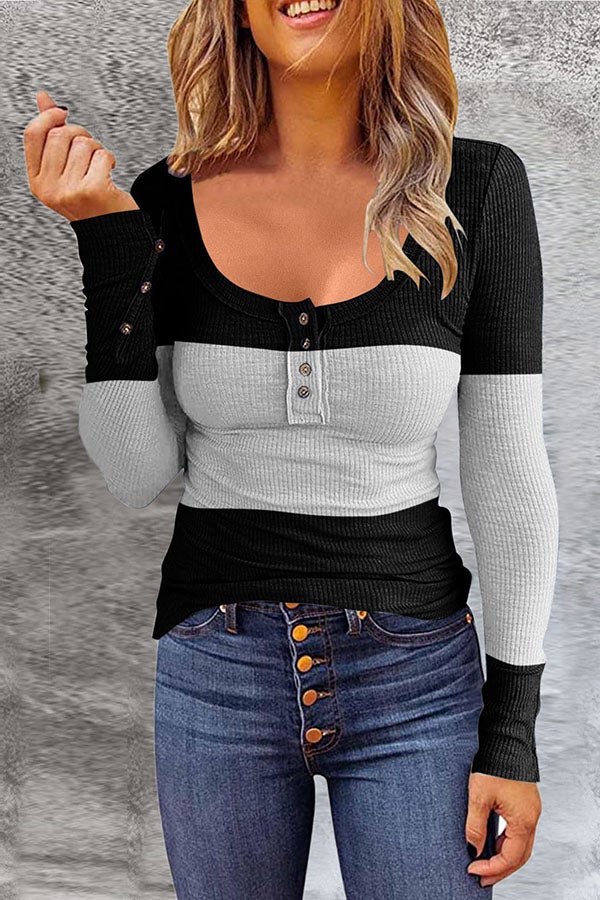 LP | Striped long-sleeved blouse