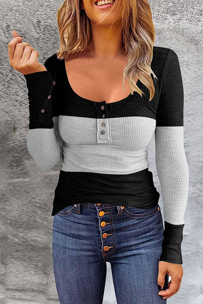 LP | Striped long-sleeved blouse
