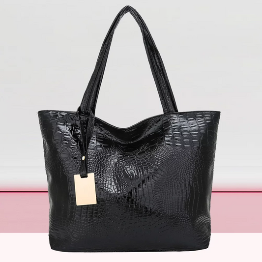 Isabella Shoulder bag | Spacious bag with crocodile print