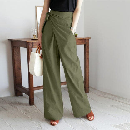 Elaine - Elegant high-waisted wrap pants