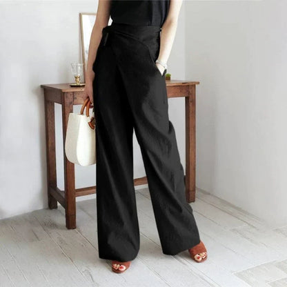 Elaine - Elegant high-waisted wrap pants