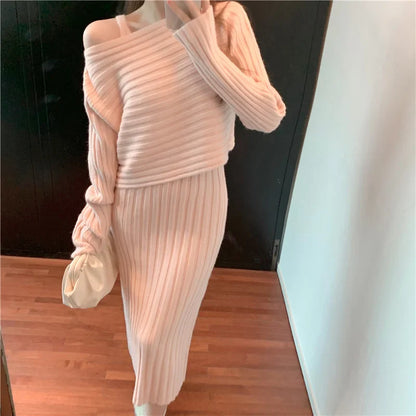 LP | Knitted Strap Dress Set