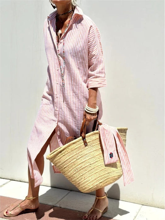 Lightweight stylish striped dress