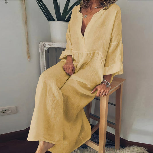 LP | Linen women's blouse dress