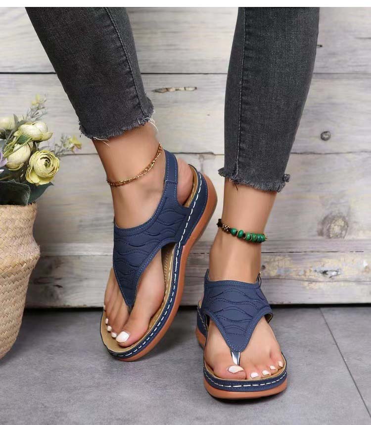 Irene® | Romanza Elegant wedge sandals for summer's beach look