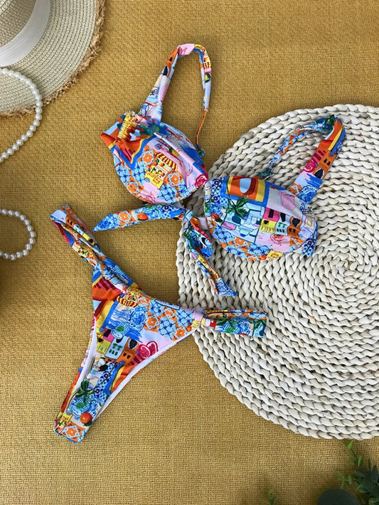 SoSoof - Brazilian bikini with print
