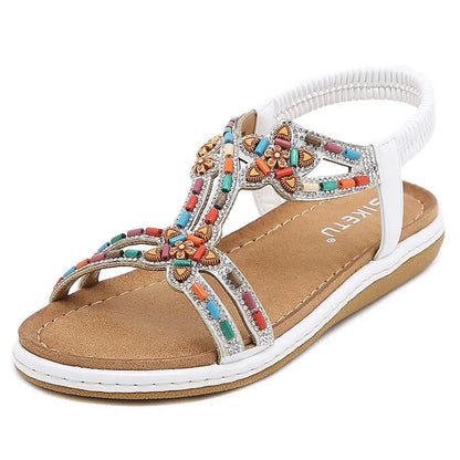 LP | Sparkling sandals with rhinestones and pearls