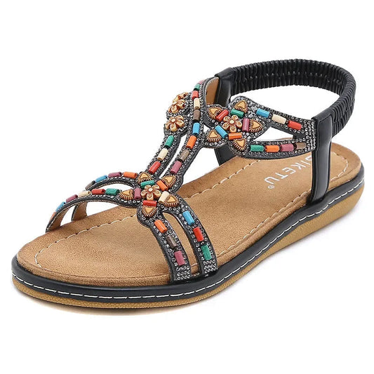 LP | Sparkling sandals with rhinestones and pearls