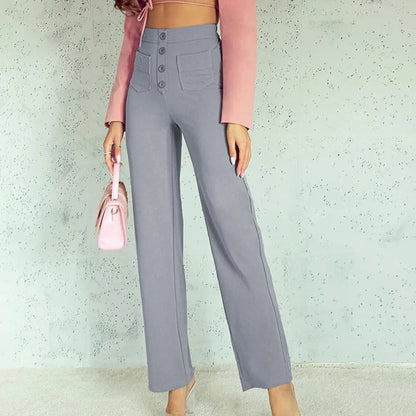 Women's high-waisted wide-leg pants