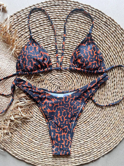 SoSoof Floral Print Brazilian Bikini