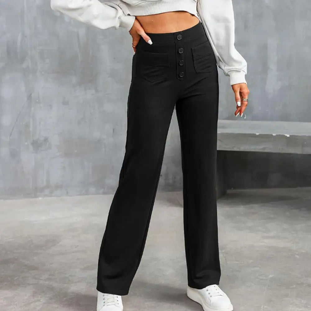 Women's high-waisted wide-leg pants