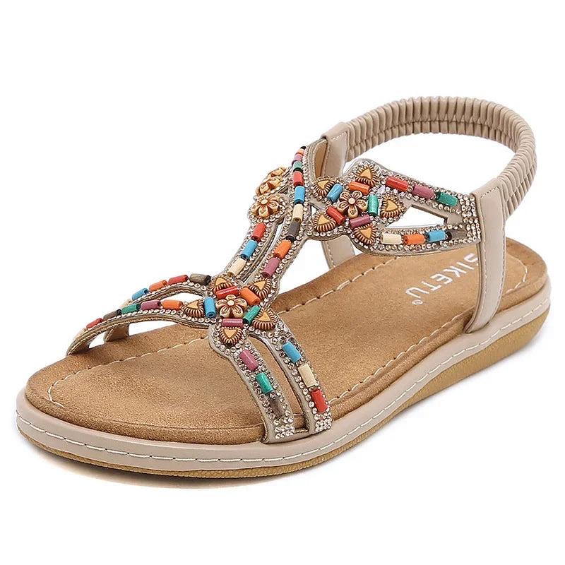 LP | Sparkling sandals with rhinestones and pearls