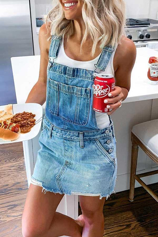 Adjustable-buckle jumpsuit dress