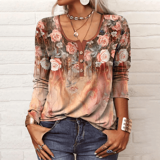 LP | Rose Print Blouse
