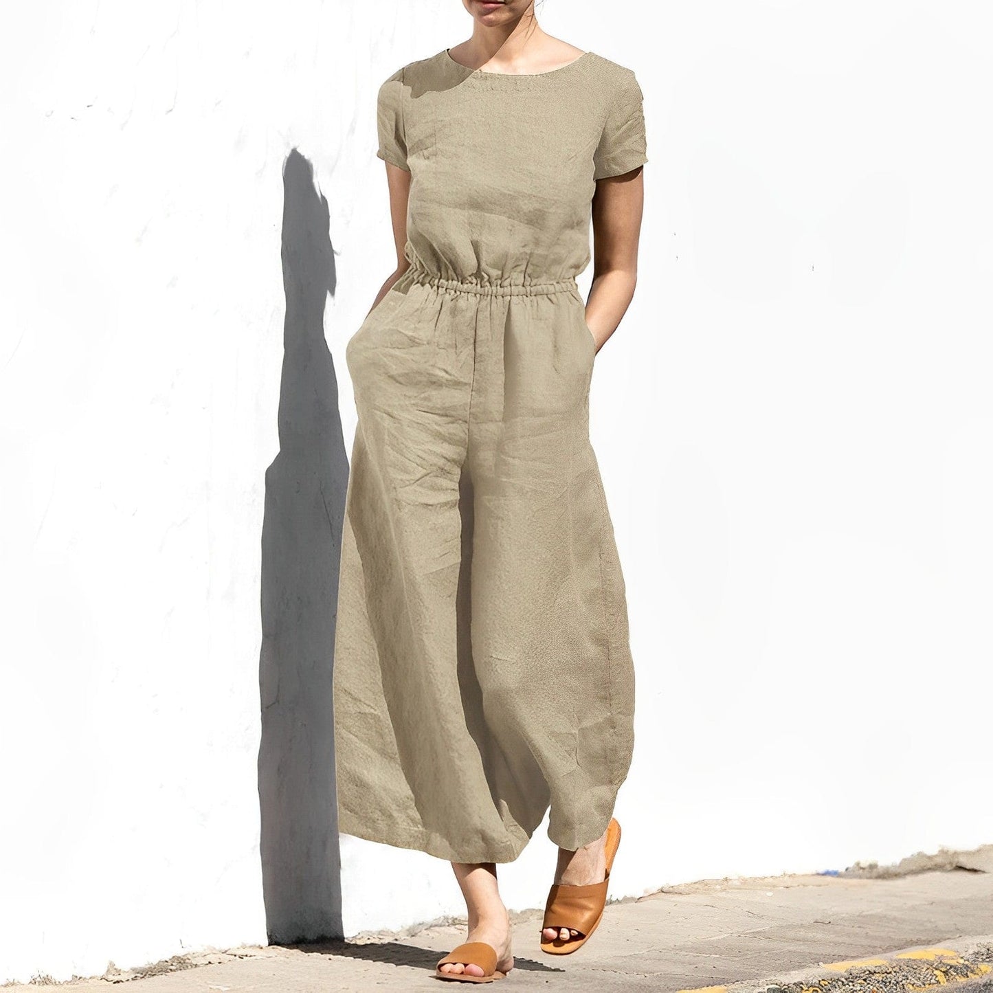 - Elegant linen jumpsuit