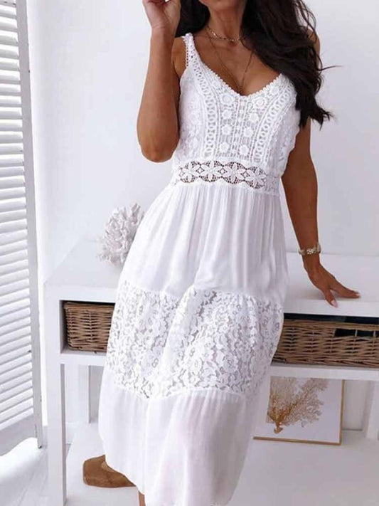 - Elegant boho lace dress