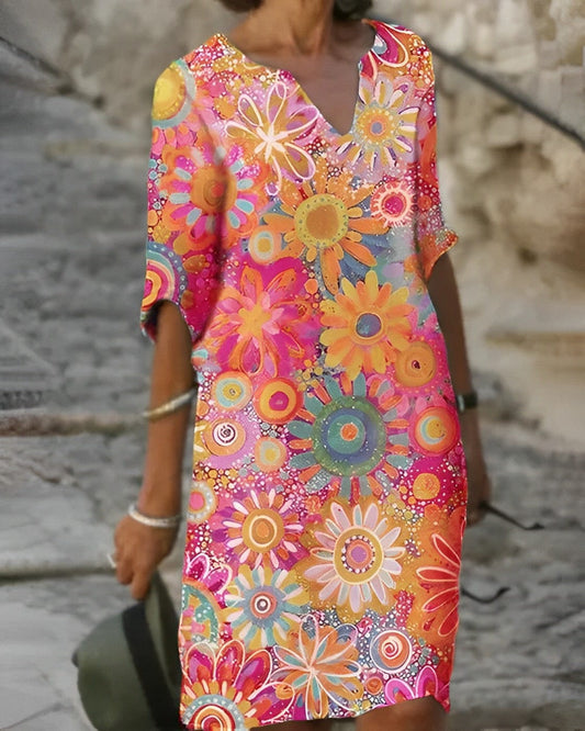 - Fashionable print with half sleeves