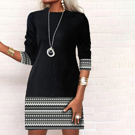- Elegant casual dress with print
