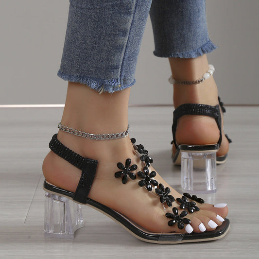 Blossom® | Elegant transparent high-heeled sandals for women