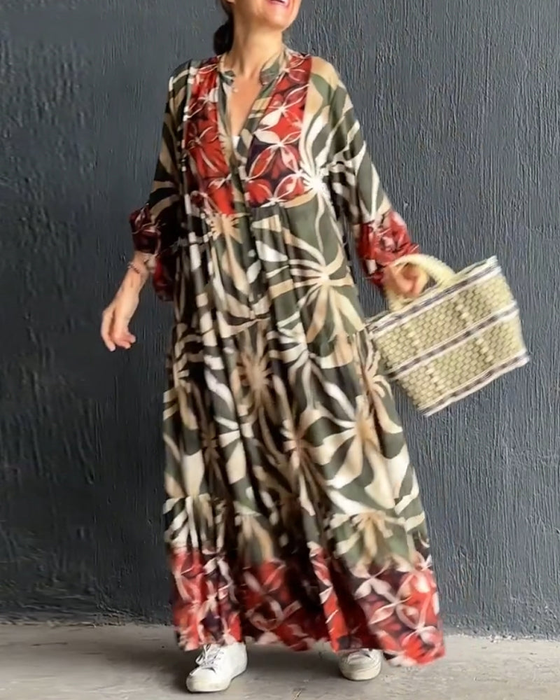 LP | Loose-fitting printed vacation dress