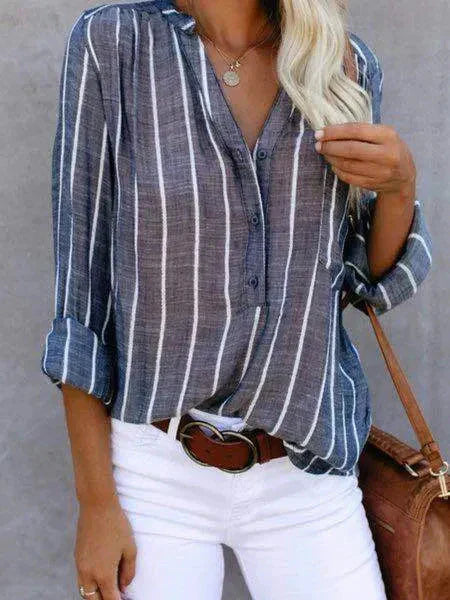 Ariel | Elegant striped blouse for women