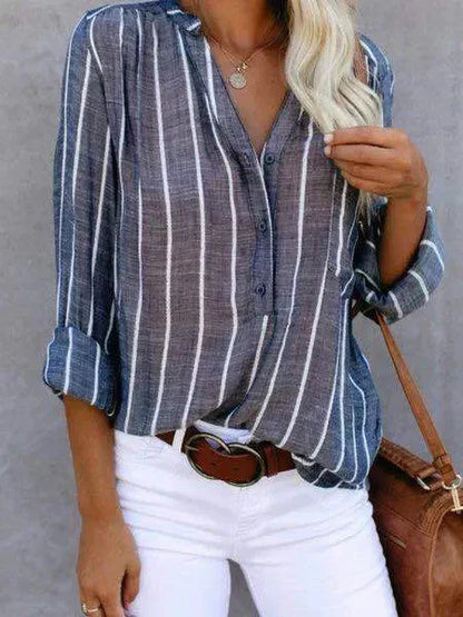 Ariel | Elegant striped blouse for women