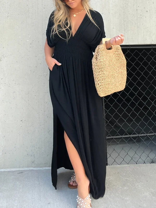 LP | Maxi long V-neck dress