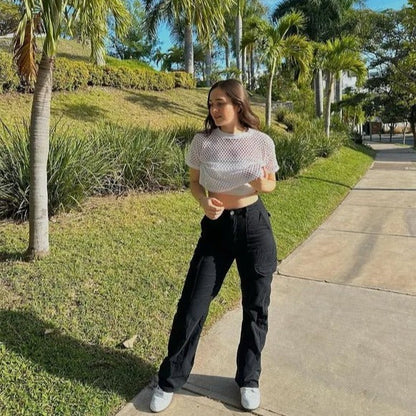 Casual cargo pants for ladies